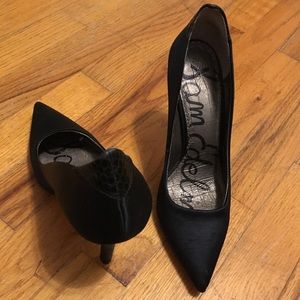 Sam Edelman black satin heels